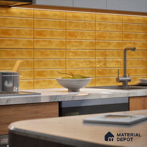 Faux Subway  Tile TL 07256 B Sintra 1003 1 ft x 1 ft Ceramic Glossy Finish - 9 mm  | 2 mm Spacer is Mandatory | Please Expect a Slight Variation of Pattern